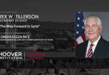 Rex Tillerson Discusses Syria and Sits down with Condoleezza Rice, 17 January 2018