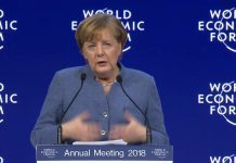 Angela Merkel, Chancellor of Germany at Davos, 24 January 2018