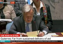 UN Chief Calls Cessation of Hostilities in Syria, 12 March 2018