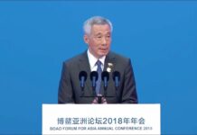 Singapore’s Lee Praises China’s Role in International Economy, 9 April 2018