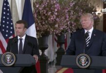 President Trump Participates in a Joint Press Availability with President Macron, 24 April 2018