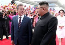 Moon and Kim Hold Bilateral Talks in Pyongyang, 18 September 2018