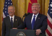 Signing Ceremony of an Agreement between the United States and China, 15 January 2020