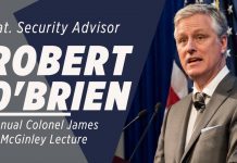 National Security Advisor Robert O’Brien: Protecting the U.S, 11 March 2020