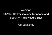 COVID-19: Implications for Peace and Security in the Middle East, 30 April 2020