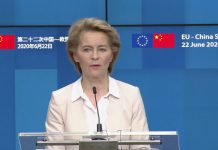 Press Conference by President von der Leyen Following EU-China Summit, 22 June 2020