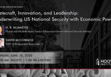 Statecraft, Innovation, and Leadership Underwriting US National Security With Economic Power, 15 June 2020