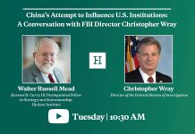 China’s Attempt to Influence U.S. Institutions: A Conversation with FBI Director Christopher Wray, 7 July 2020
