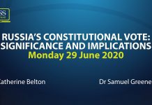 Russia’s Constitutional Vote: Significance and Implications, 30 June 2020