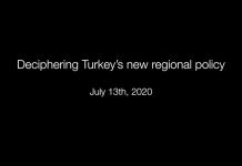 Deciphering Turkey’s new Regional Policy, 14 July 2020