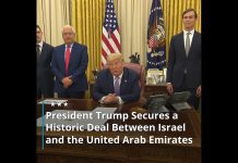 President Trump Secures a Historical Deal Between Israel and the United Arab Emirates, 13 August 2020