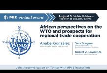 African Perspectives on the WTO and Prospects for Regional Trade Cooperation, 5 August 2020