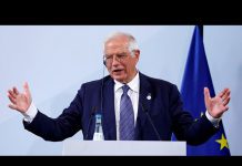 Josep Borrell at the First Physical Meeting of Defence Ministers since the Outbreak of Coronavirus, 27 August 2020