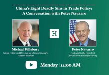 China’s Eight Deadly Sins in Trade Policy: A Conversation with Peter Navarro,19 October 2020