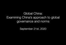 Examining China’s Approach to Global Governance and Norms,21 September 2020