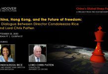 China, Hong Kong, and The Future of Freedom: Director Condoleezza Rice And Lord Chris Patten, 24 September 2020