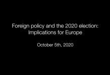 Foreign Policy and the 2020 Election: Implications for Europe, 5 October 2020