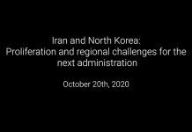 Iran and North Korea: Proliferation and Regional Challenges for the Next Administration, 21 October 2020