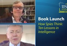 Book Launch – How Spies Think: Ten Lessons in Intelligence, 6 November 2020