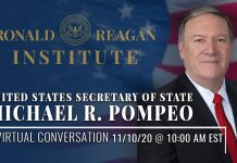 Michael R. Pompeo: Launching the Reagan Institute´s Center for Freedom & Democracy, 10 November 2020