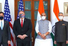 2+2 Dialogue: India, U.S. Ink Defense Pact on Satellite Data, 28 October 2020