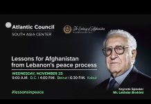 Lessons for Afghanistan from Lebanon’s Peace Process, 25 November 2020