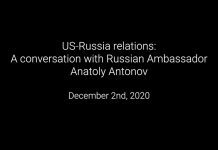 US-Russia Relations: A Conversation with Russian Ambassador Anatoly Antonov, 3 December 2020