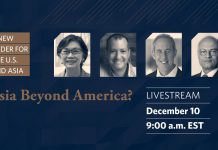 A New Order for the U.S. and Asia — Asia Beyond America? 10 December 2020