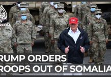 Trump Orders most US Troops out of Somalia, 5 December 2020
