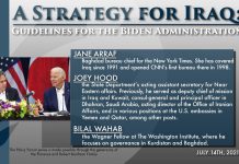 A Strategy for Iraq: Guidelines for the Biden Administration, 14 July 2021
