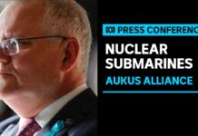 PM Scott Morrison Speaks after AUKUS Submarine Announcement, 16 September 2021