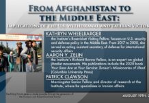 From Afghanistan to the Middle East: Implications of the U.S. Withdrawal and Taliban Victory 19 August 2021
