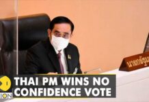 Thai Prime Minister Prayuth Chan-ocha Wins Votes of Confidence, 5 September 2021