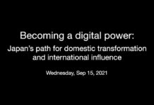 Becoming a Digital Power: Japan’s Path for Domestic Transformation and International Influence, 20 September 2021