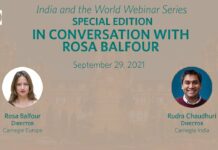 India and the World. In Conversation with Rosa Balfour, 29 September 2021