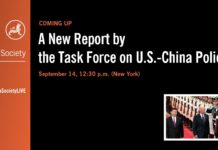 New Report by The Task Force on U.S.-China Policy, 14 September 2021