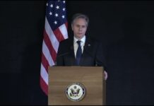 Secretary of State Antony J. Blinken Holds a Press Availability, in Geneva after Discussion with Lavrov, 21 January 2022