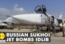 Russian Sukhoi Jets Bombs Areas near the Northwestern Syrian City of Idlib, 3 January 2022