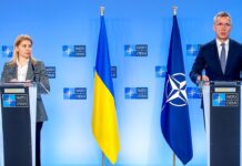 NATO Secretary General with Deputy Prime Minister of Ukraine Olga Stefanishyna , 10 January 2022