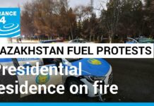 Kazakhstan Fuel Protests: Presidential Residence on Fire in Almaty, 5 January 2022