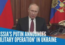 Russia’s Putin Announces ‘Military Operation’ in Ukraine, 23 February 2022