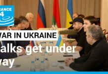 Ukraine-Russian Talks Get under Way at Belarus Border, 28 February 2022