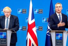 NATO Secretary General with the Prime Minister of the United Kingdom Boris Johnson, 10 February 2022