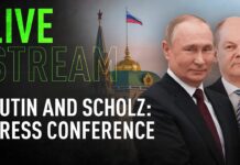Putin and Scholz Hold Press Conference in Moscow, 15 February 2022