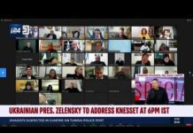 Ukraine’s President Volodymyr Zelensky Addresses Israel’s Parliament, 20 March 2022