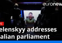 Zelenskyy Addresses Italian Parliament, 22 March 2022