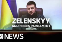 Ukrainian President Volodymyr Zelenskyy Addresses Australian Parliament, 31 March 2022