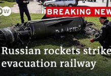 Russian Rockets Hit Train Station in Kramatorsk, Donetsk Region, 8 April 2022