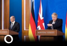 Prime Minister Boris Johnson and Chancellor Olaf Scholz of Germany Hold a Press Conference, 8 April 2022
