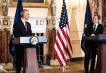 NATO Secretary General with the ?? US Secretary of State Antony J. Blinken, 1 June 2022